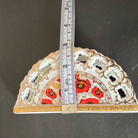 NEW Poppy Themed Napkin Holder Fine China Kosenberg Germany - Picture 11 of 11